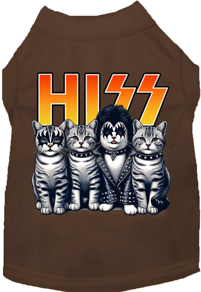 Brown Hiss Kitties pet shirt with cat design