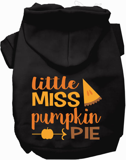 Black Little Miss Pumpkin Pie pet hoodie