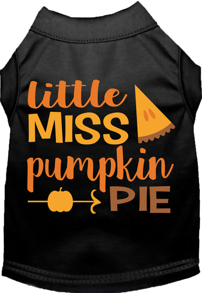 Black Little Miss Pumpkin Pie pet shirt