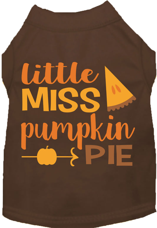 Brown Little Miss Pumpkin Pie pet shirt