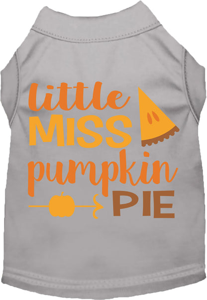 Gray Little Miss Pumpkin Pie pet shirt