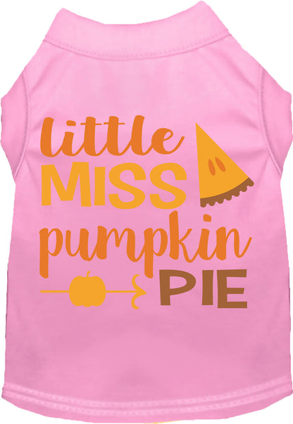 Pink Little Miss Pumpkin Pie pet shirt