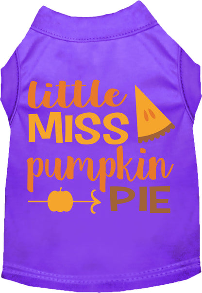 Purple Little Miss Pumpkin Pie pet shirt