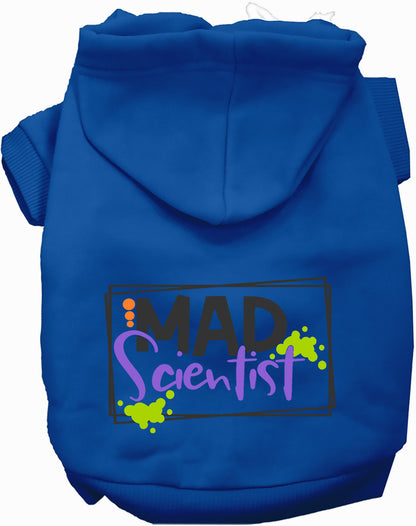 Dark blue Mad Scientist pet costume hoodie