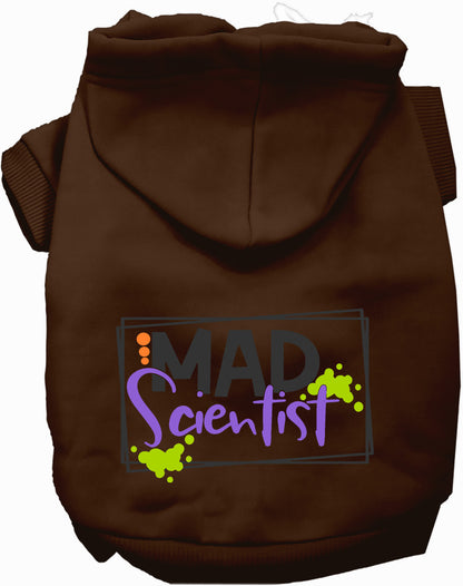 Brown Mad Scientist pet costume hoodie