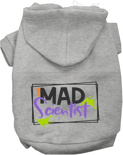 Gray Mad Scientist pet costume hoodie