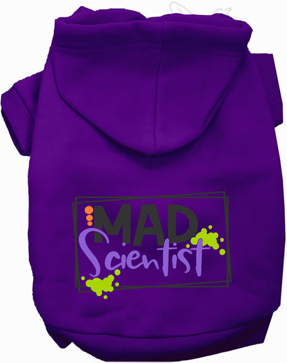 Purple Mad Scientist pet costume hoodie