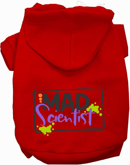 Red Mad Scientist pet costume hoodie