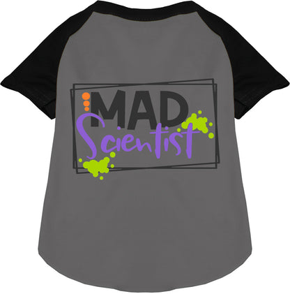 Black Mad Scientist Pet Raglan Shirt