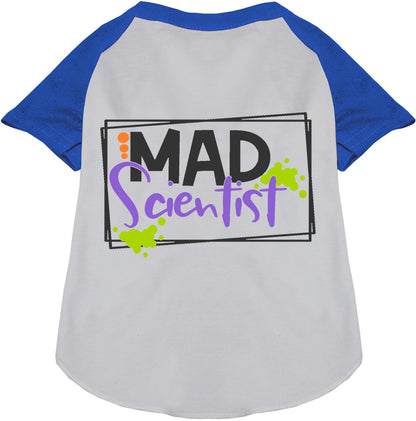 Blue Mad Scientist Pet Raglan Shirt