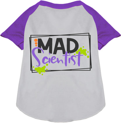 Purple Mad Scientist Pet Raglan Shirt