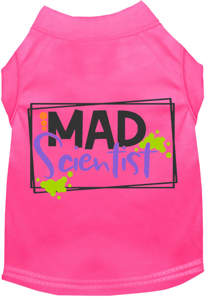 Hot pink Mad Scientist pet shirt for dogs