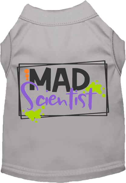 Gray Mad Scientist pet shirt for dogs