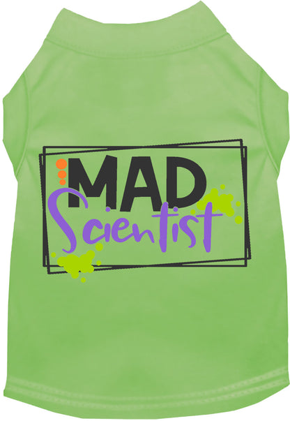 Green Mad Scientist pet shirt for dogs