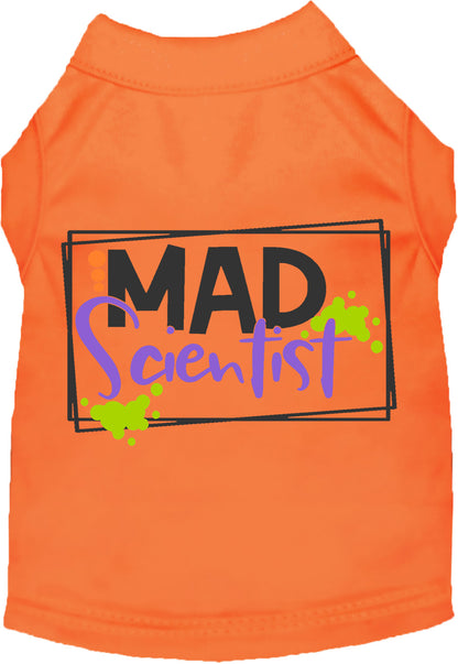 Orange Mad Scientist pet shirt for dogs