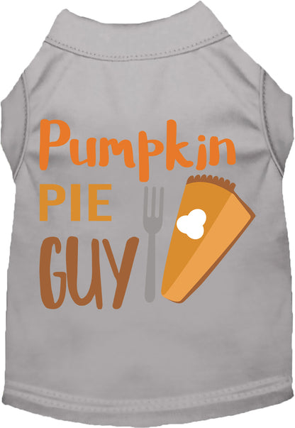 Gray Pumpkin Pie Guy pet shirt