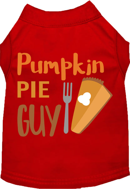 Red Pumpkin Pie Guy pet shirt