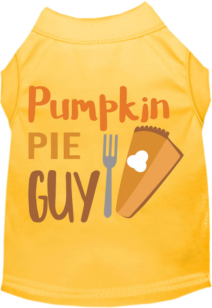 Yellow Pumpkin Pie Guy pet shirt