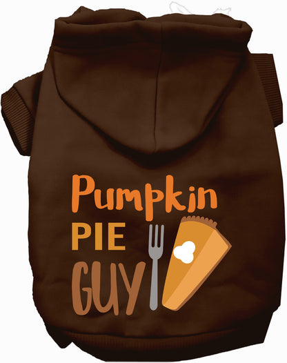 Brown Pumpkin Pie Guy pet hoodie