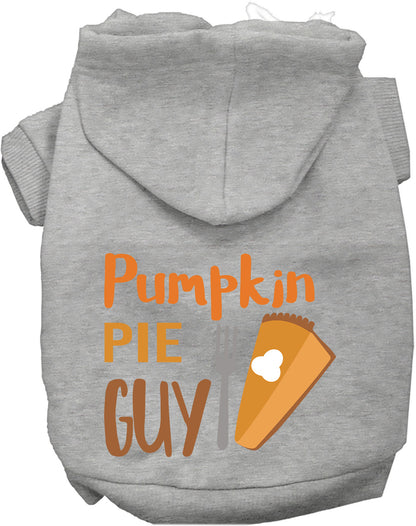 Gray Pumpkin Pie Guy pet hoodie