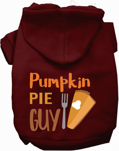 Maroon Pumpkin Pie Guy pet hoodie