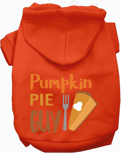 Orange Pumpkin Pie Guy pet hoodie