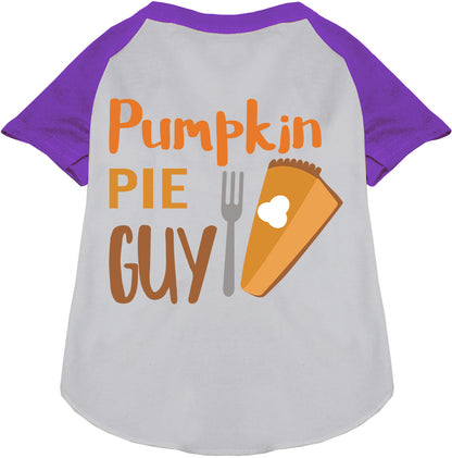 Purple Pumpkin Pie Guy Pet Raglan Shirt