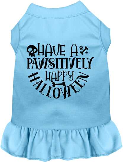 Blue Pawsitively Happy Halloween pet dress