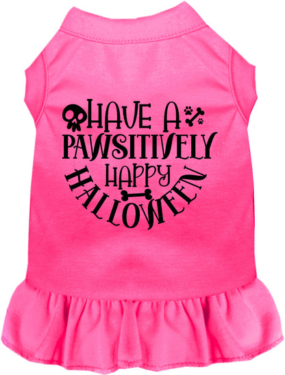 Pink Pawsitively Happy Halloween pet dress