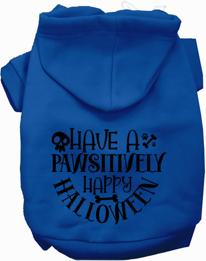 Dark Blue Pawsitively Happy Halloween Pet Hoodie