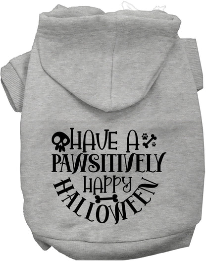 Gray Pawsitively Happy Halloween Pet Hoodie