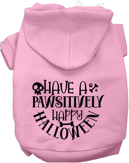 Light Pink Pawsitively Happy Halloween Pet Hoodie