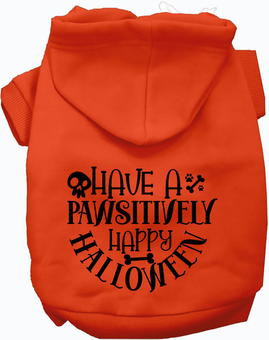 Orange Pawsitively Happy Halloween Pet Hoodie