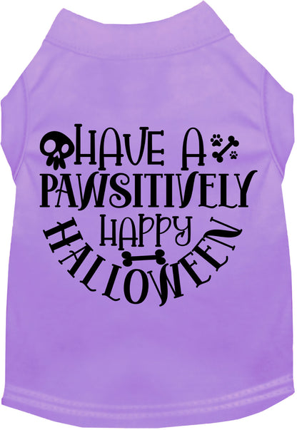 Lavender Pawsitively Happy Halloween pet shirt