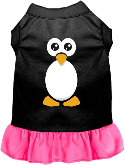 Black and pink penguin costume shirt pet dress