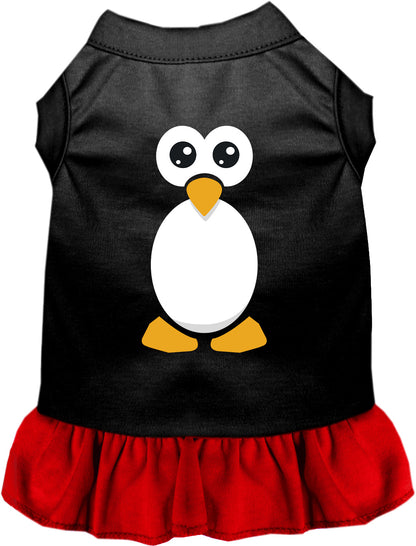 Black and red penguin costume shirt pet dress