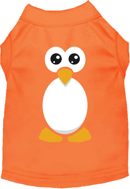 Orange penguin costume pet shirt