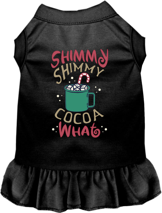 Black Shimmy Shimmy Cocoa What pet dress with ruffled skirt