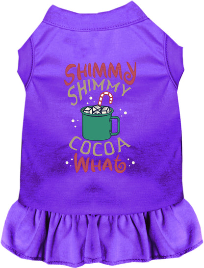 Purple Shimmy Shimmy Cocoa What pet dress with ruffled skirt