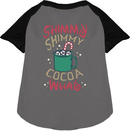 Black sleeve Shimmy Shimmy Cocoa What pet raglan shirt