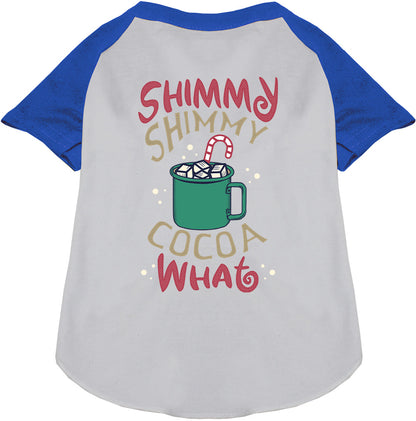 Blue sleeve Shimmy Shimmy Cocoa What pet raglan shirt