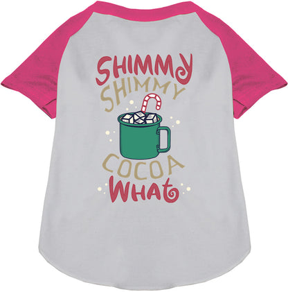 Pink sleeve Shimmy Shimmy Cocoa What pet raglan shirt