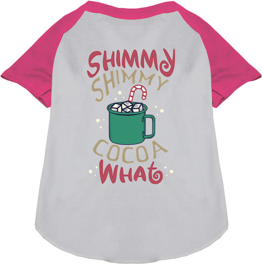 Pink sleeve Shimmy Shimmy Cocoa What pet raglan shirt