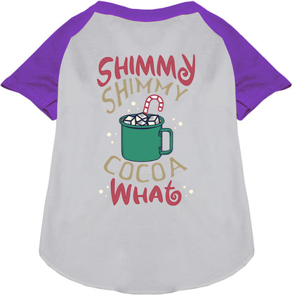 Purple sleeve Shimmy Shimmy Cocoa What pet raglan shirt