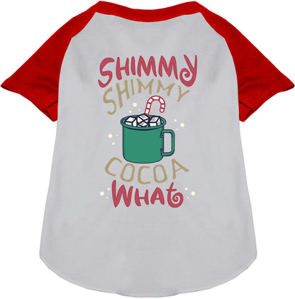 Red sleeve Shimmy Shimmy Cocoa What pet raglan shirt