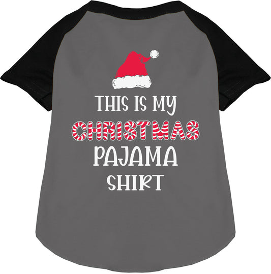 Christmas Pajama Shirt Pet Raglan Shirt