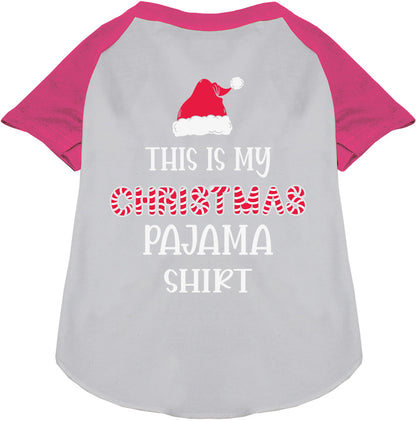 Christmas Pajama Shirt Pet Raglan Shirt