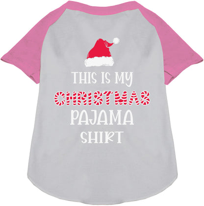 Christmas Pajama Shirt Pet Raglan Shirt