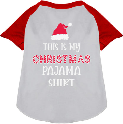 Christmas Pajama Shirt Pet Raglan Shirt