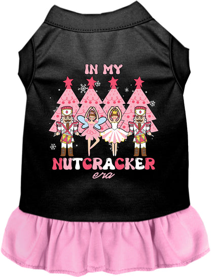 Black Nutcracker Era pet dress with light pink skirt